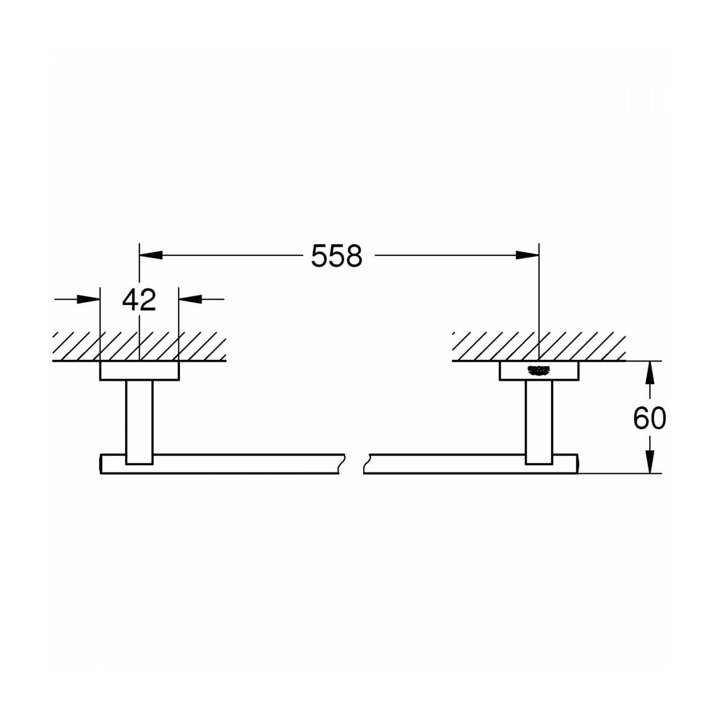Wieszak Na Ręcznik Kąpielowy Essentials Cube 40509001 Grohe Wieszak Na Ręcznik Kąpielowy Essentials Cube 40509001 Grohe