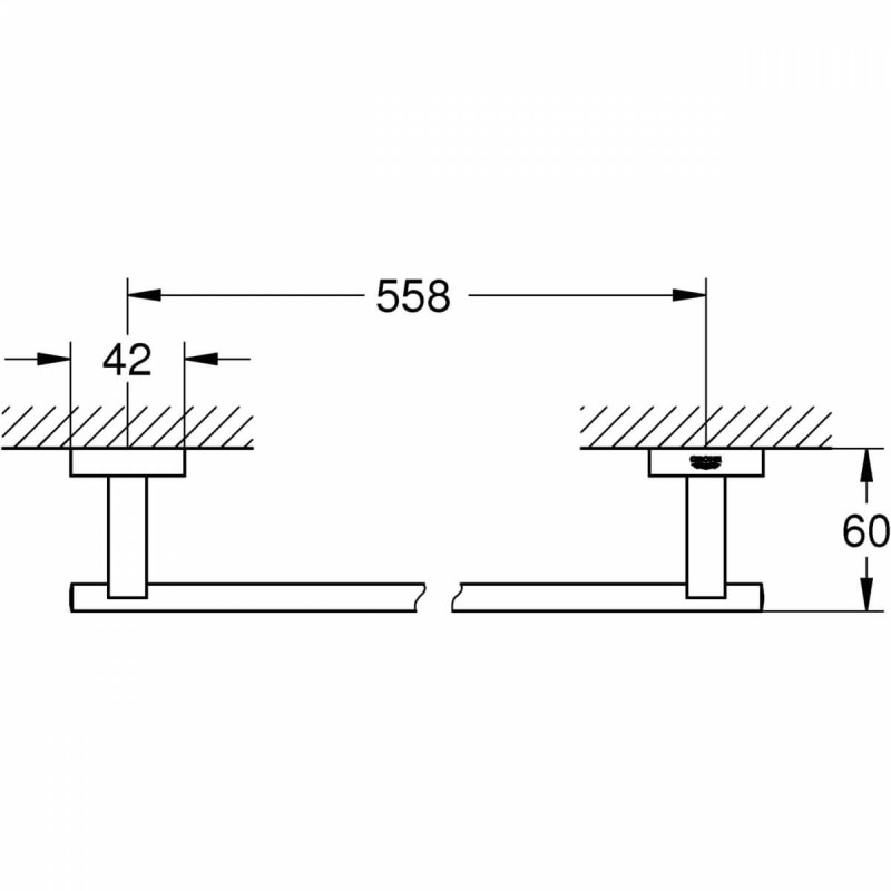 Wieszak Na Ręcznik Kąpielowy Essentials Cube 40509001 Grohe Wieszak Na Ręcznik Kąpielowy Essentials Cube 40509001 Grohe