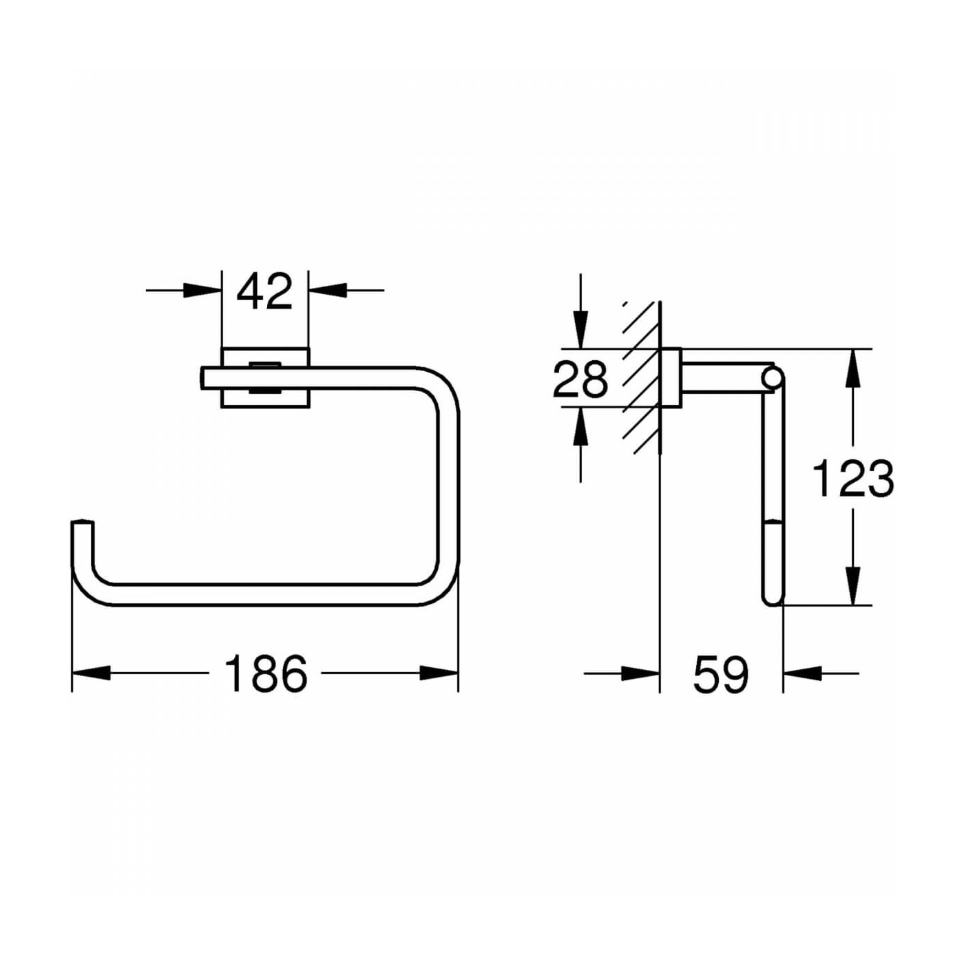 Wieszak Na Ręcznik Essentials Cube 40510001 Grohe Wieszak Na Ręcznik Essentials Cube 40510001 Grohe
