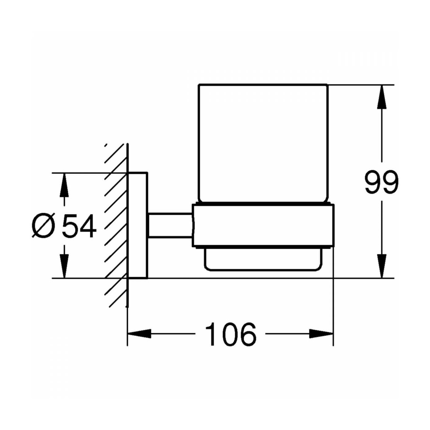 Szklanka Z Uchwytem Essentials 40447001 Grohe Szklanka Z Uchwytem Essentials 40447001 Grohe