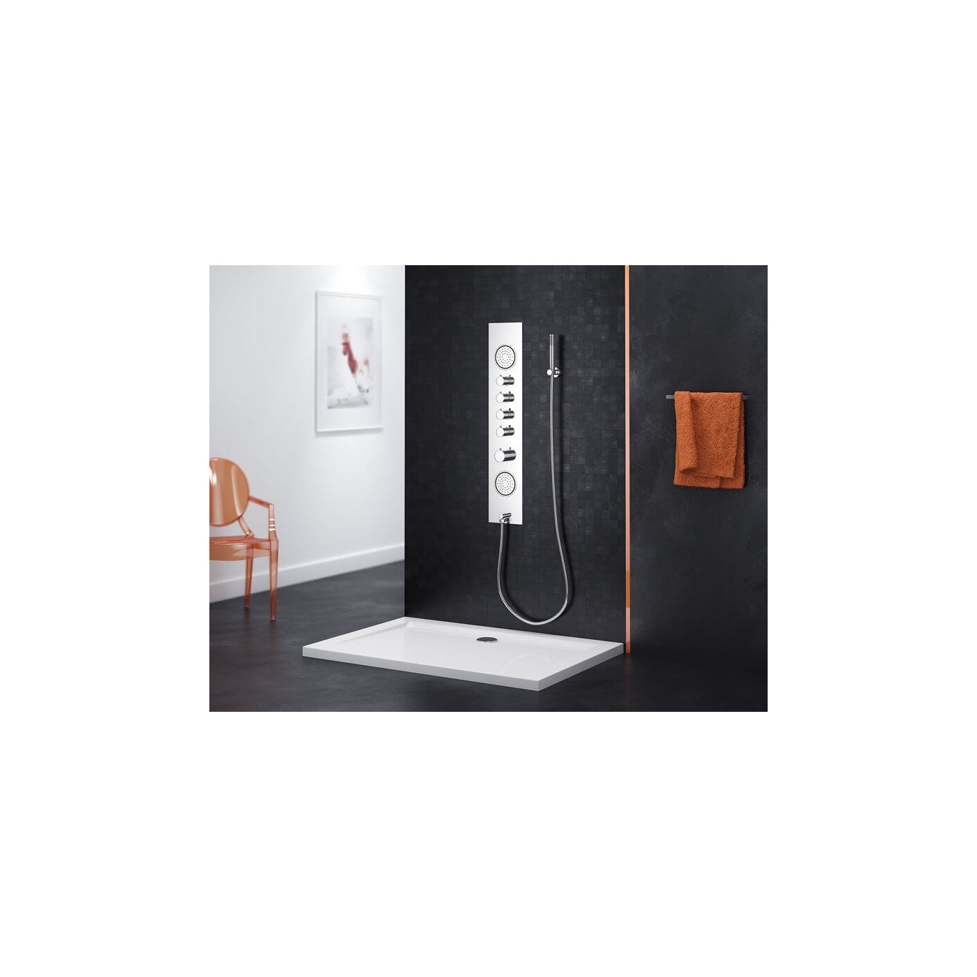 Brodzik Akryl Prostokątny Niski Forma BREX.FOR128WHN 80x120 Excellent Brodzik Akryl Prostokątny Niski Forma BREX.FOR128WHN 80x120 Excellent