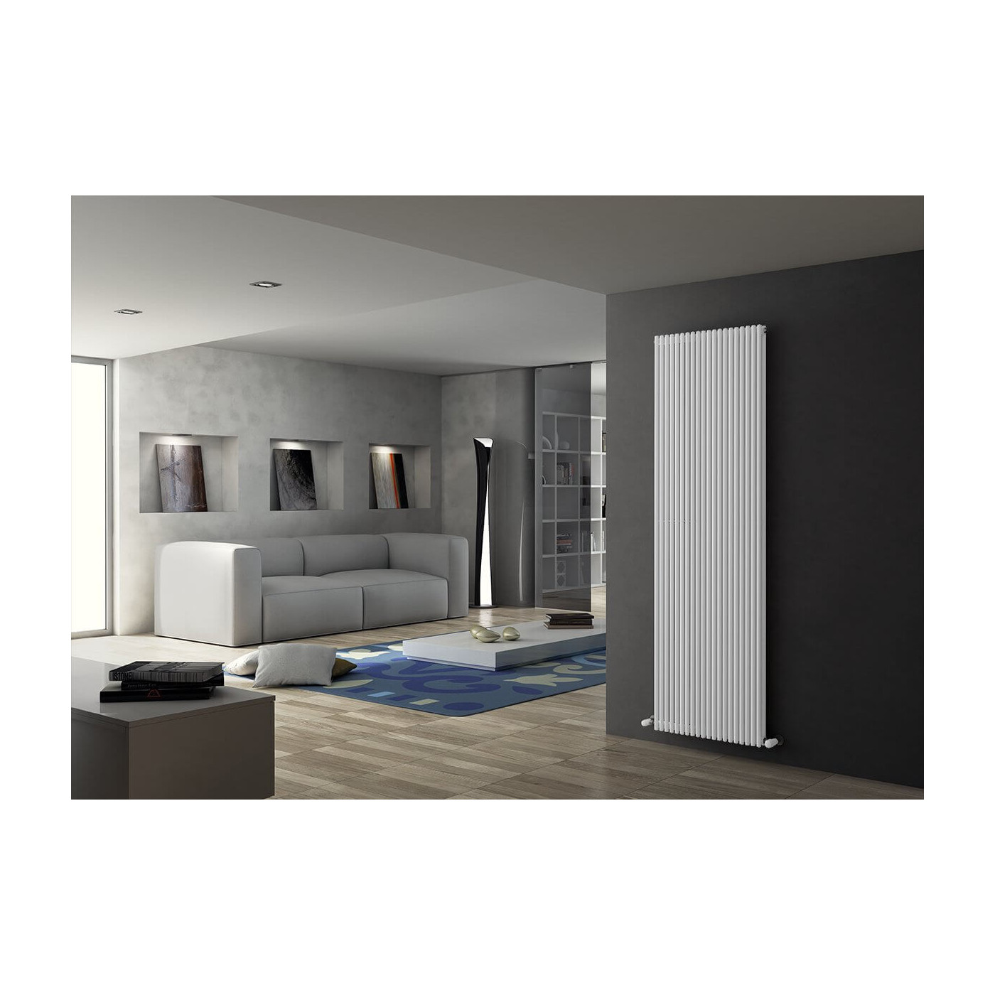 Grzejnik Arpa 2 (18mm) pionowy NERO SATINATO 1820x271 Irsap Grzejnik Arpa 2 (18mm) pionowy NERO SATINATO 1820x271 Irsap