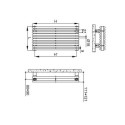 Grzejnik Arpa 2 (18mm) pionowy NERO SATINATO 1820x271 Irsap Grzejnik Arpa 2 (18mm) pionowy NERO SATINATO 1820x271 Irsap