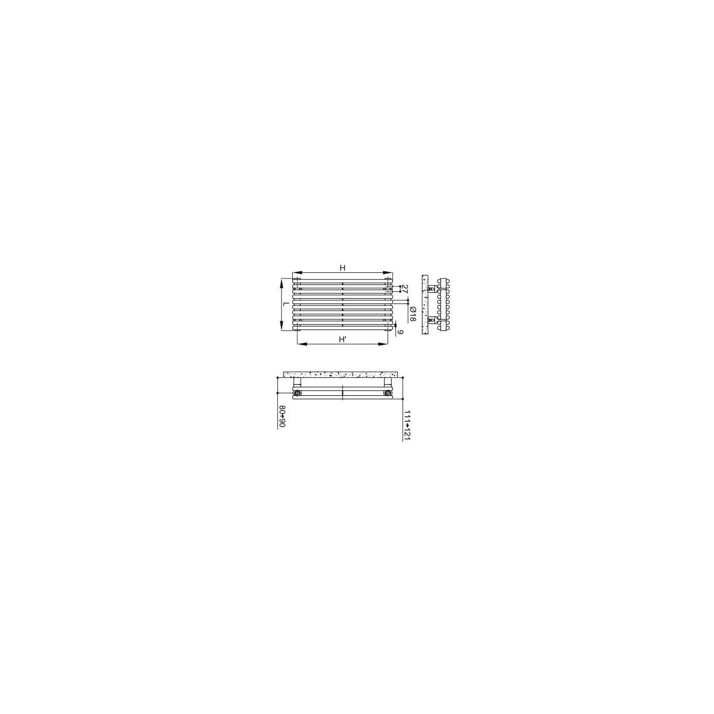 Grzejnik Arpa 2 (18mm) pionowy NERO SATINATO 1820x271 Irsap Grzejnik Arpa 2 (18mm) pionowy NERO SATINATO 1820x271 Irsap
