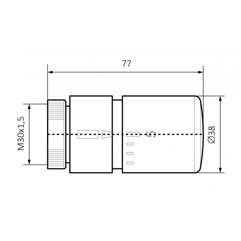 Głowica Termostatyczna Slim M30X1,5 Czarny Mat TGGCM001 Terma Głowica Termostatyczna Slim M30X1,5 Czarny Mat TGGCM001 Terma
