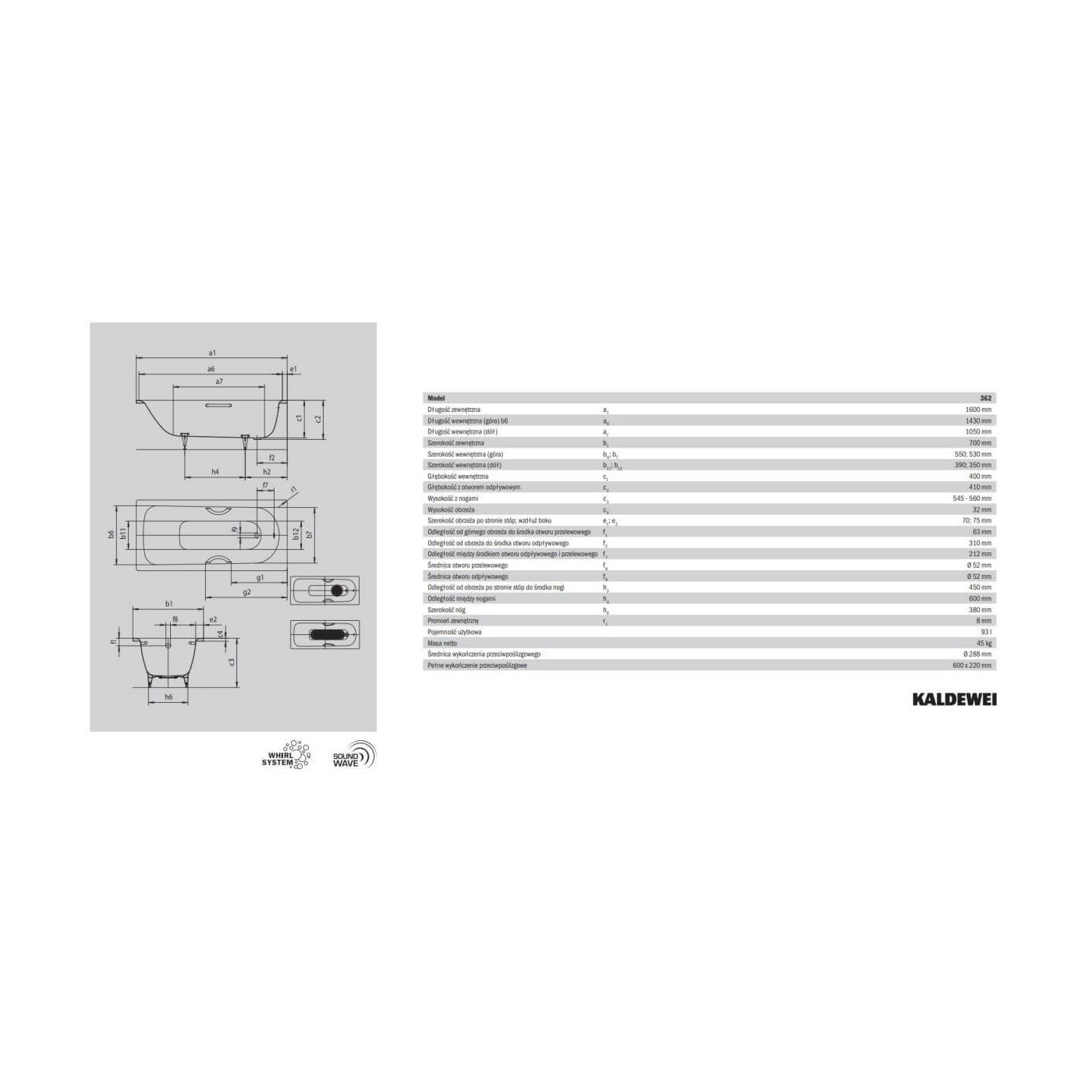Wanna Do Zabudowy Saniform Plus 362-1 160x70 cm 111700010001 Kaldewei Wanna Do Zabudowy Saniform Plus 362-1 160x70 cm 111700010001 Kaldewei