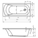 Wanna Do Zabudowy Miami 150x70 Riho Wanna Do Zabudowy Miami 150x70 Riho