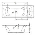 Wanna Linares Do Zabudowy 150x70 Biały Połysk Riho Wanna Linares Do Zabudowy 150x70 Biały Połysk Riho