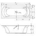 Wanna Linares Do Zabudowy 180x80 Biały Połysk Riho Wanna Linares Do Zabudowy 180x80 Biały Połysk Riho