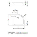 Brodzik Siros A Compact SBA8817-2 80x80 Radaway Brodzik Siros A Compact SBA8817-2 80x80 Radaway