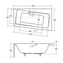Wanna Asymetryczna Infinity Prawa 150x90 Besco Wanna Asymetryczna Infinity Prawa 150x90 Besco