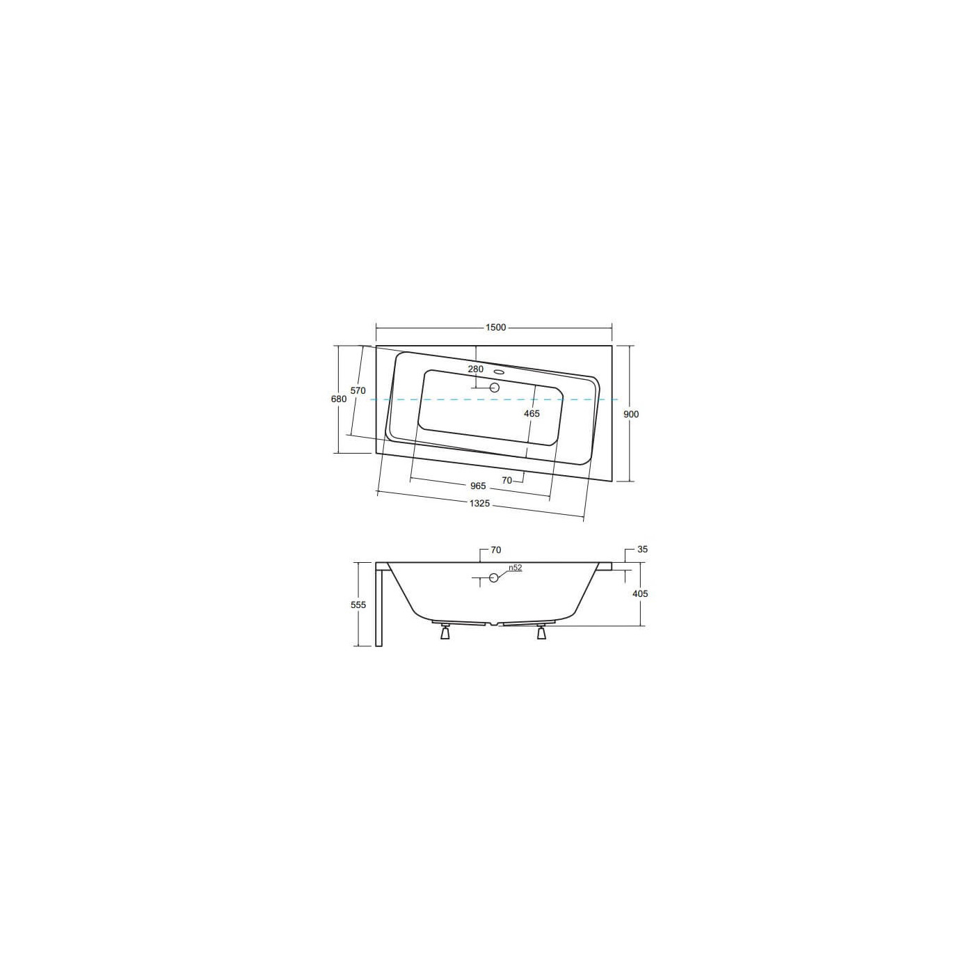 Wanna Asymetryczna Infinity Prawa 150x90 Besco Wanna Asymetryczna Infinity Prawa 150x90 Besco