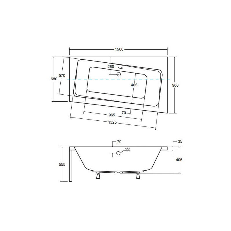 Wanna Asymetryczna Infinity Prawa 150x90 Besco Wanna Asymetryczna Infinity Prawa 150x90 Besco
