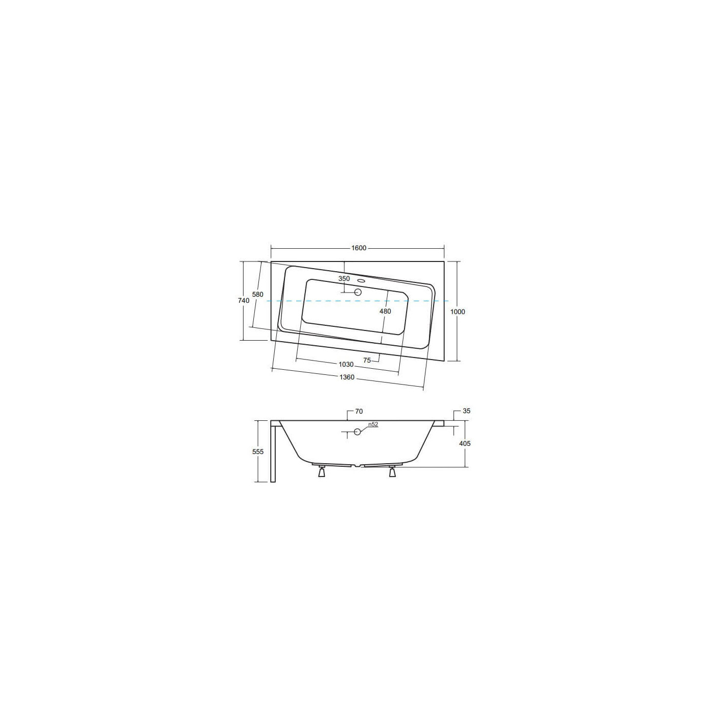 Wanna Asymetryczna Infinity Prawa 160x100 Besco Wanna Asymetryczna Infinity Prawa 160x100 Besco