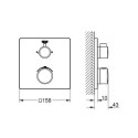 Bateria Prysznicowa Grohtherm Podtynkowa Termostatyczna Chrom 24079000 Grohe Bateria Prysznicowa Grohtherm Podtynkowa Termostatyczna Chrom 24079000 Grohe