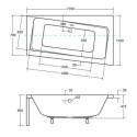 Wanna Asymetryczna Infinity Prawa 170x110 Besco Wanna Asymetryczna Infinity Prawa 170x110 Besco