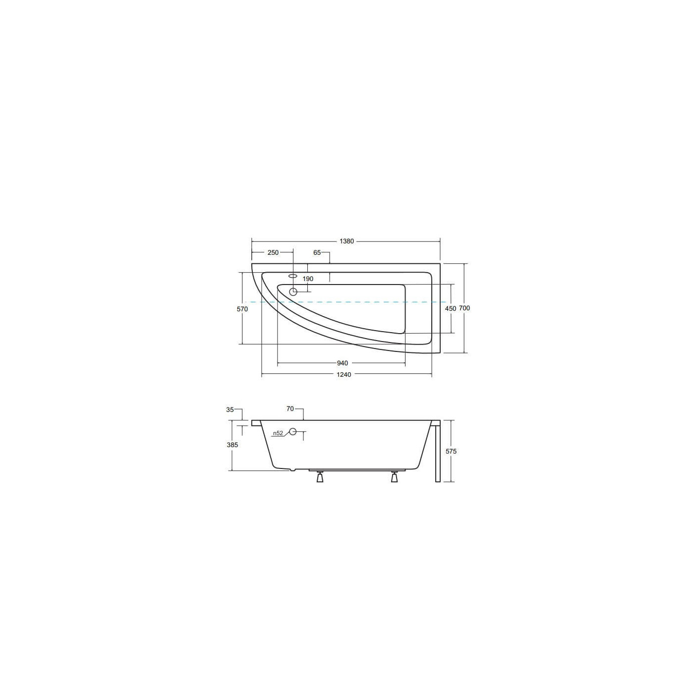 Wanna Asymetryczna Praktika Prawa 140x70 Besco Wanna Asymetryczna Praktika Prawa 140x70 Besco