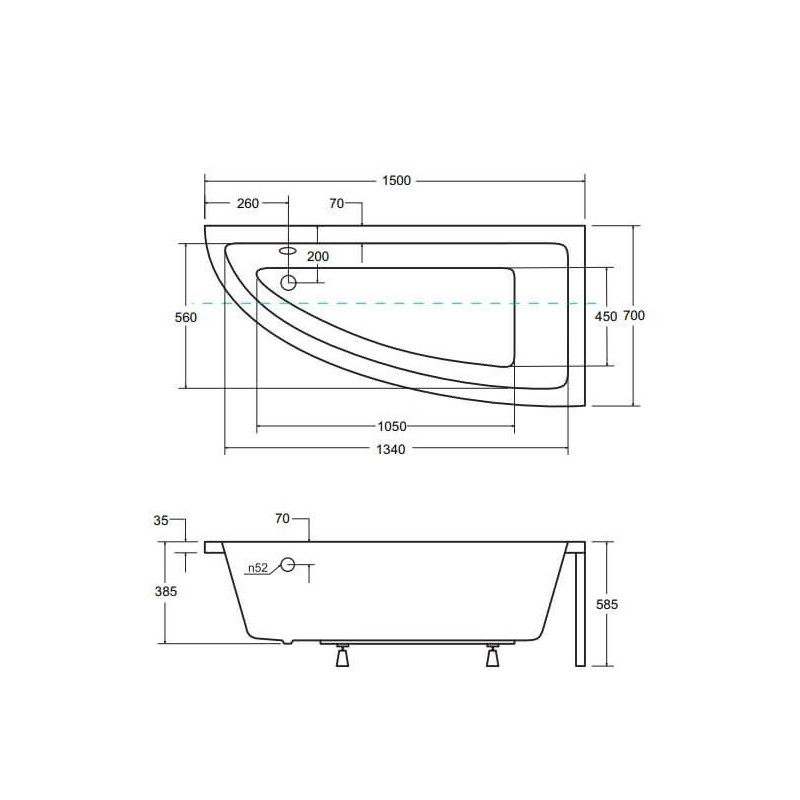 Wanna Asymetryczna Praktika Prawa 150x70 Besco Wanna Asymetryczna Praktika Prawa 150x70 Besco