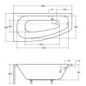 Wanna Asymetryczna Luna Lewa 150x80 Besco Wanna Asymetryczna Luna Lewa 150x80 Besco