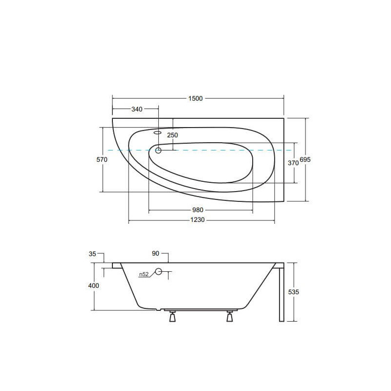 Wanna Asymetryczna Milena Premium Prawa 150x70 Besco Wanna Asymetryczna Milena Premium Prawa 150x70 Besco
