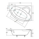 Wanna Asymetryczna Ada Prawa 140x90 Besco Wanna Asymetryczna Ada Prawa 140x90 Besco