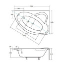 Wanna Asymetryczna Ada Prawa 160x100 Besco Wanna Asymetryczna Ada Prawa 160x100 Besco