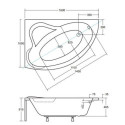 Wanna Asymetryczna Ada Lewa 160x100 Besco Wanna Asymetryczna Ada Lewa 160x100 Besco