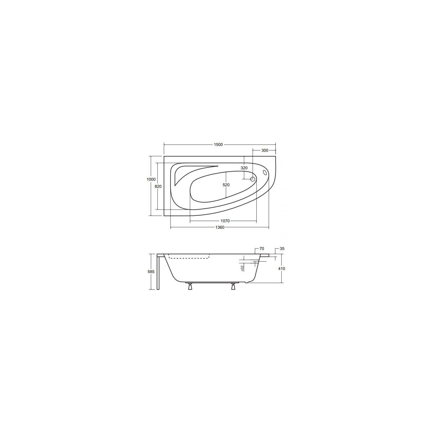 Wanna Asymetryczna Cornea Comfort Lewa 150x100 Besco Wanna Asymetryczna Cornea Comfort Lewa 150x100 Besco