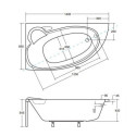 Wanna Asymetryczna Finezja Nova Lewa 140x95 Besco Wanna Asymetryczna Finezja Nova Lewa 140x95 Besco