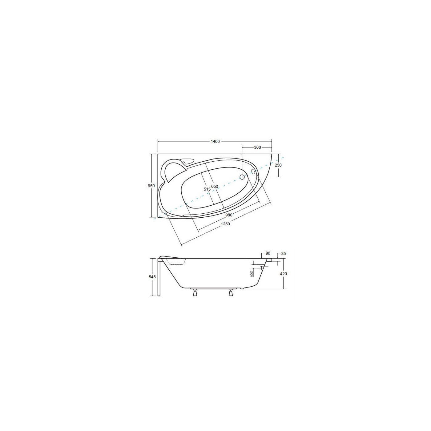 Wanna Asymetryczna Finezja Nova Lewa 140x95 Besco Wanna Asymetryczna Finezja Nova Lewa 140x95 Besco