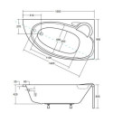 Wanna Asymetryczna Finezja Nova Prawa 155x95 Besco Wanna Asymetryczna Finezja Nova Prawa 155x95 Besco
