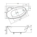 Wanna Asymetryczna Finezja Nova Lewa 170x110 Besco Wanna Asymetryczna Finezja Nova Lewa 170x110 Besco