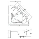Wanna Symetryczna Mia 120x120 Besco Wanna Symetryczna Mia 120x120 Besco