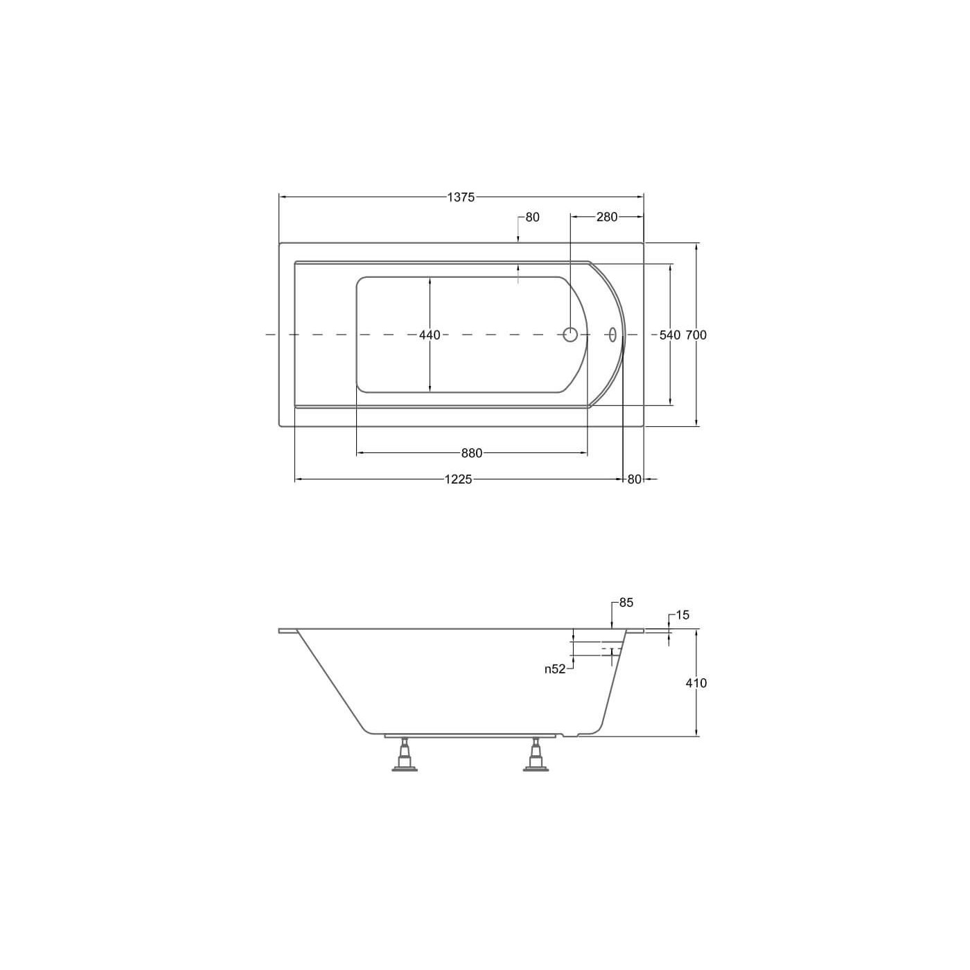 Wanna Do Zabudowy Shea Slim 140x70 Besco Wanna Do Zabudowy Shea Slim 140x70 Besco