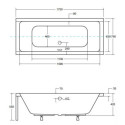 Wanna Do Zabudowy Quadro 175x80 Besco Wanna Do Zabudowy Quadro 175x80 Besco