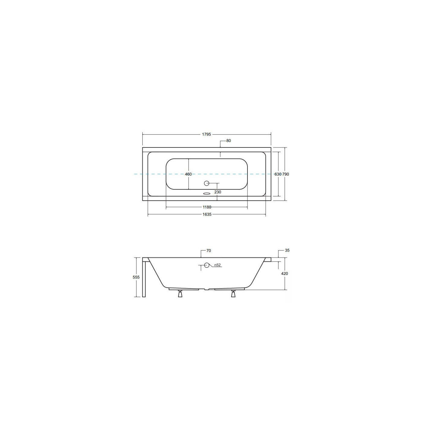 Wanna Do Zabudowy Quadro 180x80 Besco Wanna Do Zabudowy Quadro 180x80 Besco