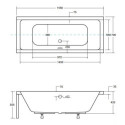 Wanna Do Zabudowy Quadro Slim 155x70 Besco Wanna Do Zabudowy Quadro Slim 155x70 Besco