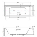 Wanna Do Zabudowy Quadro Slim 170x75 Besco Wanna Do Zabudowy Quadro Slim 170x75 Besco