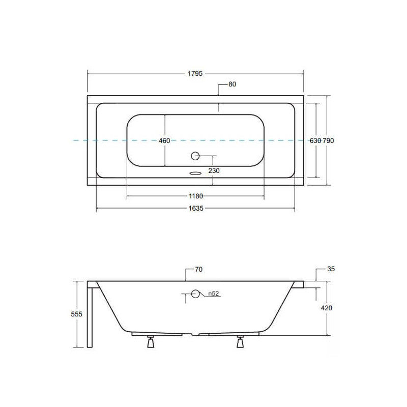 Wanna Do Zabudowy Quadro Slim 180x80 Besco Wanna Do Zabudowy Quadro Slim 180x80 Besco