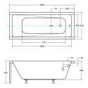 Wanna Do Zabudowy Modern 120x70 Besco Wanna Do Zabudowy Modern 120x70 Besco
