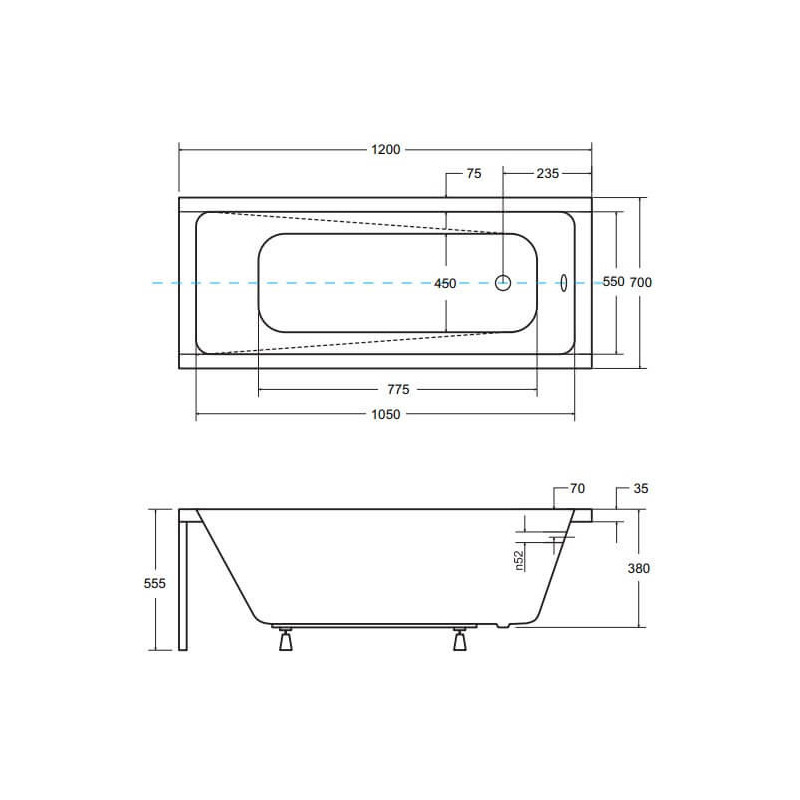 Wanna Do Zabudowy Modern 120x70 Besco Wanna Do Zabudowy Modern 120x70 Besco