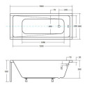 Wanna Do Zabudowy Modern 150x70 WAM-150-MO Besco Wanna Do Zabudowy Modern 150x70 WAM-150-MO Besco