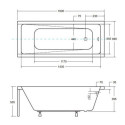 Wanna Do Zabudowy Modern 160x70 WAM-160-MO Besco Wanna Do Zabudowy Modern 160x70 WAM-160-MO Besco