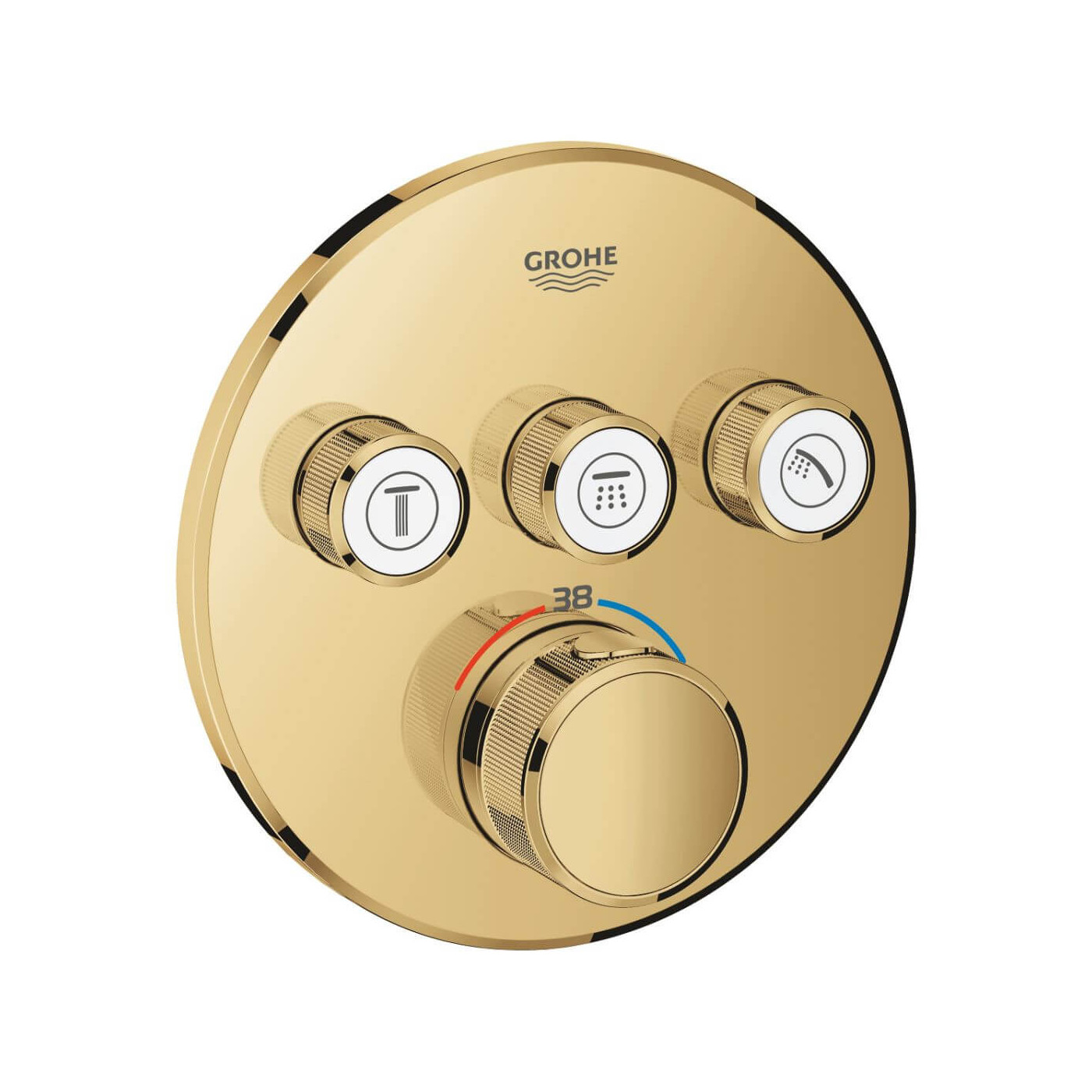 Bateria Termostatyczna Do Obsługi Trzech Wyjść Wody Grohtherm SmartControl Cool Sunrise 29121GL0 Grohe Bateria Termostatyczna Do Obsługi Trzech Wyjść Wody Grohtherm SmartControl Cool Sunrise 29121GL0 Grohe