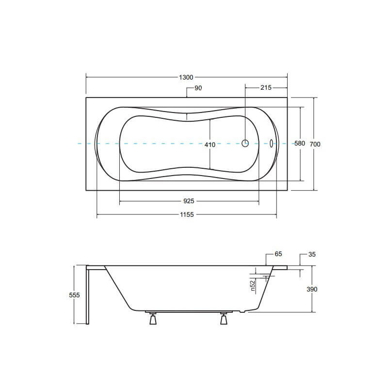Wanna Do Zabudowy Aria Plus 130x70 Besco Wanna Do Zabudowy Aria Plus 130x70 Besco