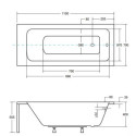 Wanna Do Zabudowy Talia 110x70 Besco Wanna Do Zabudowy Talia 110x70 Besco