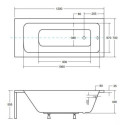 Wanna Do Zabudowy Talia 120x70 Besco Wanna Do Zabudowy Talia 120x70 Besco