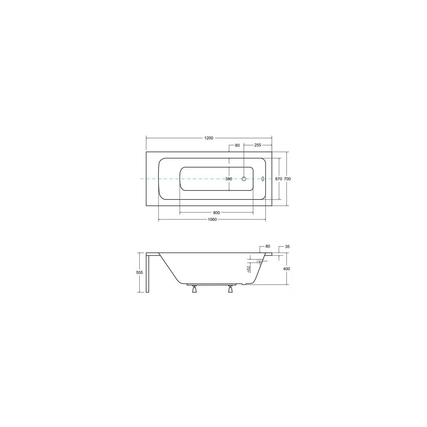 Wanna Do Zabudowy Talia 120x70 Besco Wanna Do Zabudowy Talia 120x70 Besco
