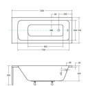 Wanna Do Zabudowy Talia 130x70 Besco Wanna Do Zabudowy Talia 130x70 Besco