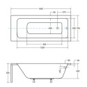 Wanna Do Zabudowy Talia 140x70 Besco Wanna Do Zabudowy Talia 140x70 Besco